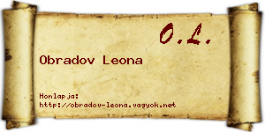 Obradov Leona névjegykártya